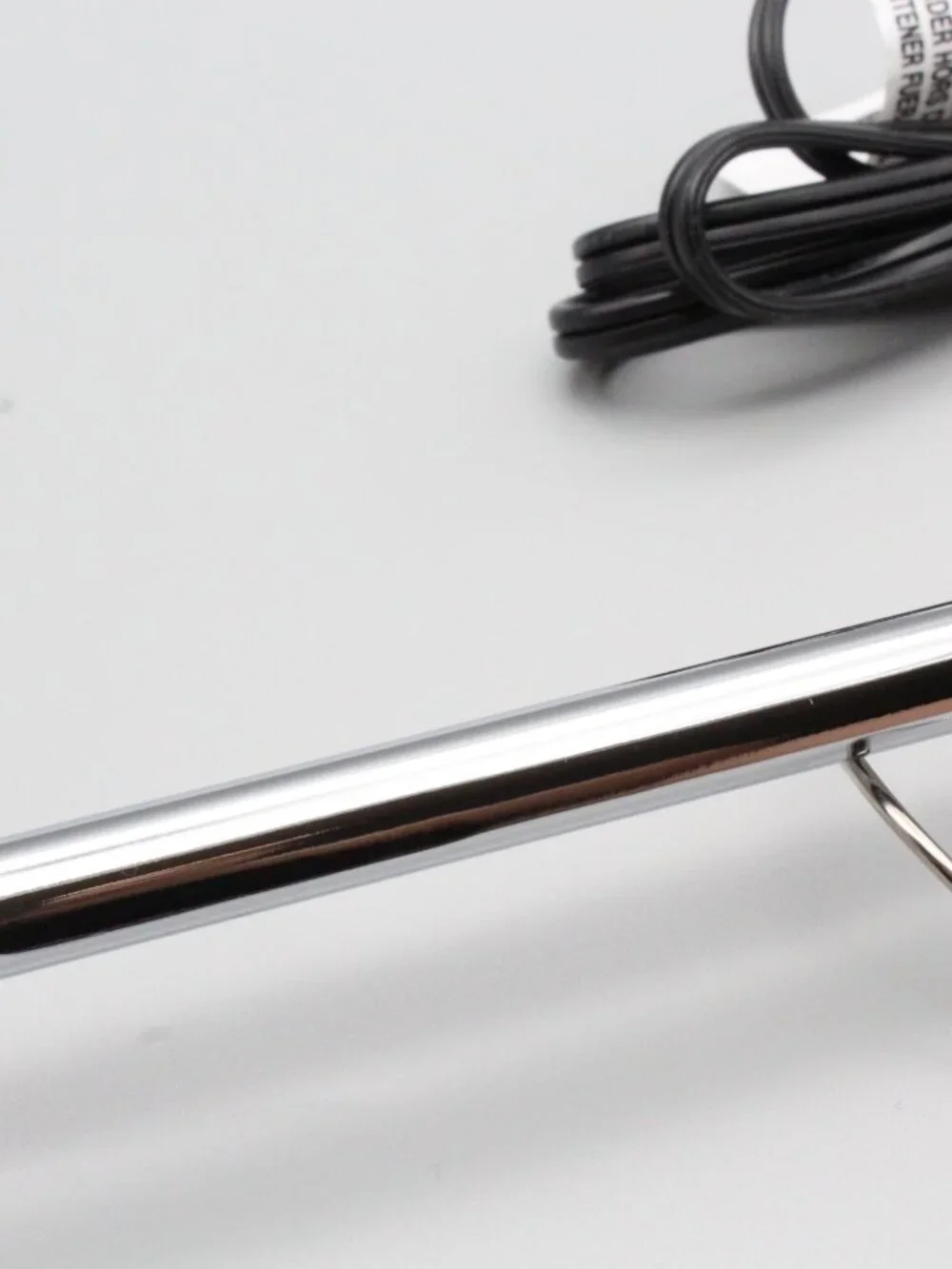 Plugged In HeatMaster Chrome Curling Iron 3/8 Inch Triple Plated Barrel Open Box